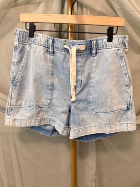 GAP Light Blue Drawstring Denim Shorts
